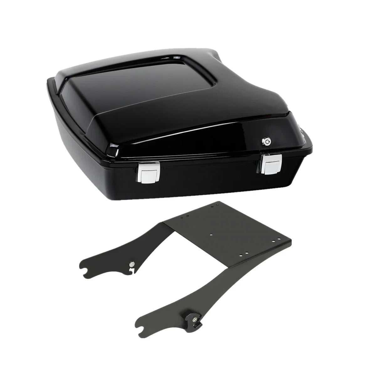 Razor Black Trunk with 2 Up Mount Rack for Harley Touring 1997-2008