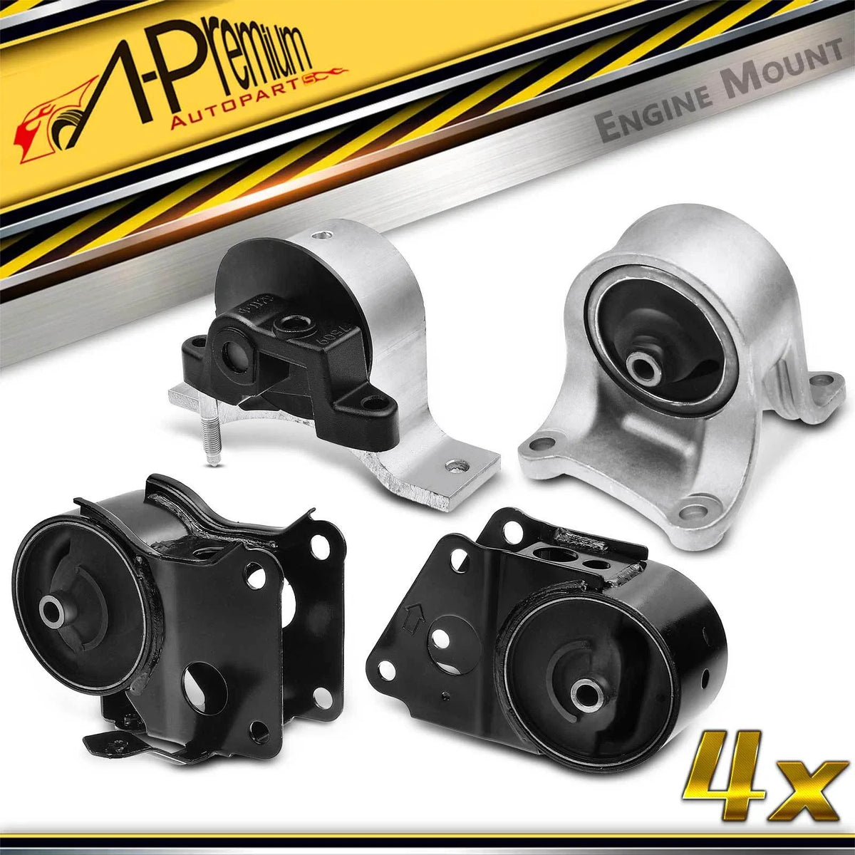 Set of 4 Engine Motor & Transmission Mounts for Nissan Altima (2002–2004)