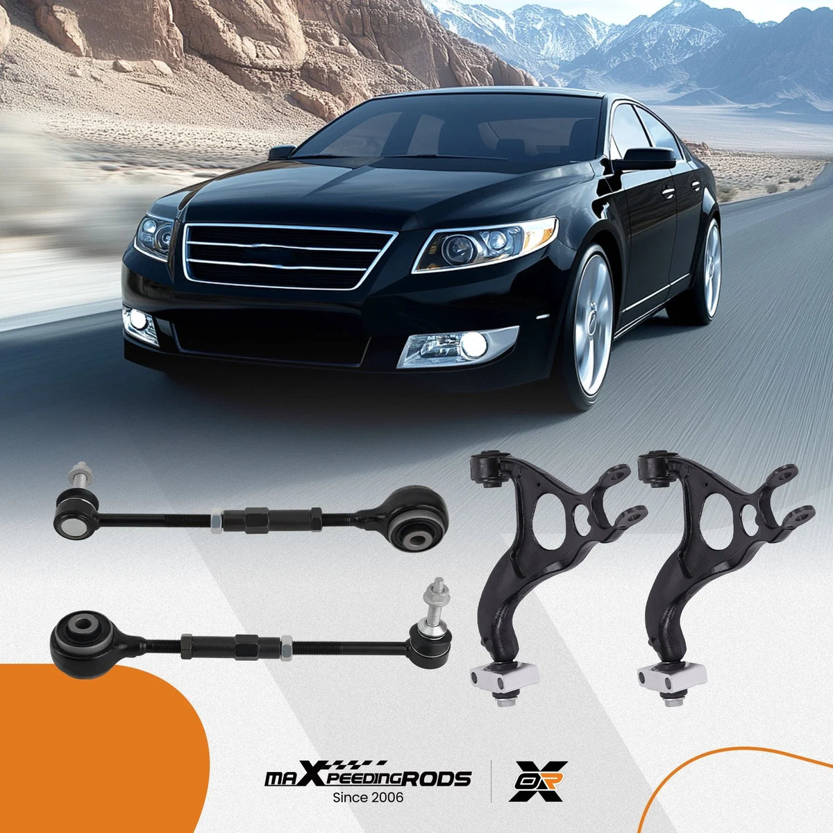 Set of 4 Rear Upper Control Arms and Forward Lateral Links for Ford Flex Taurus (2011–2019)