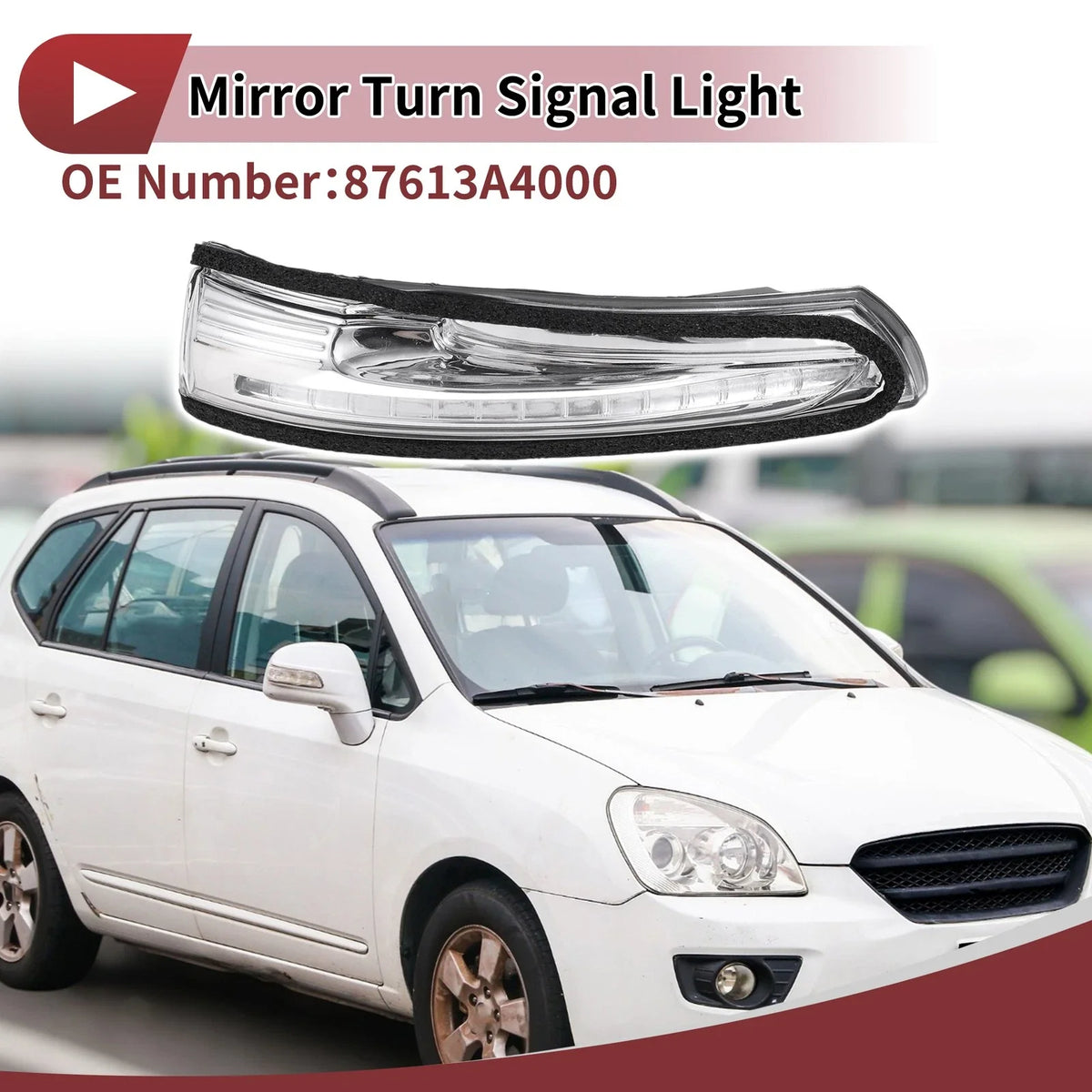 Front Left LED Mirror Turn Signal Light for Kia Rondo (2014–2017) No.87613A4000