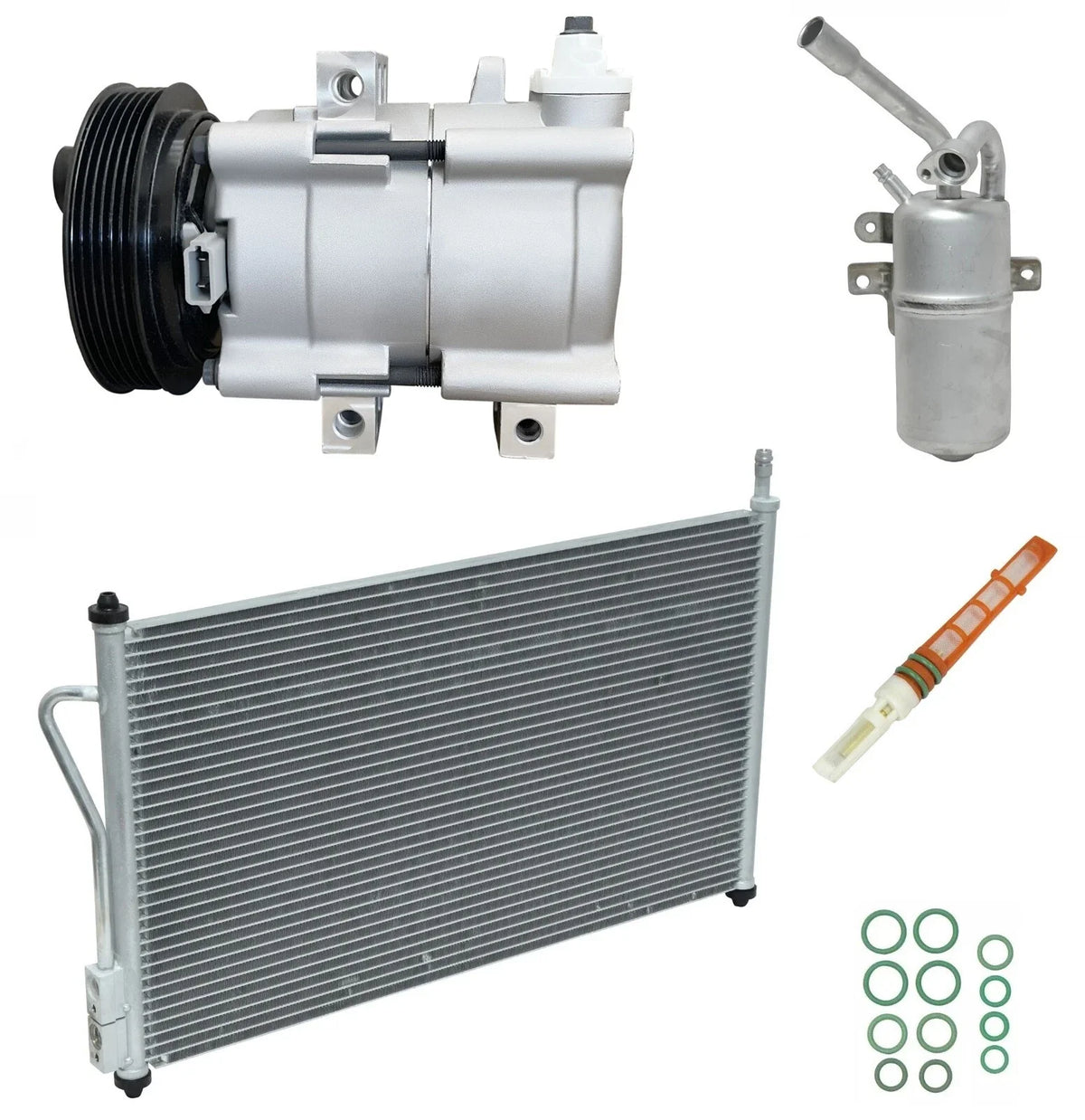 AC Compressor Kit With Condenser for Ford Focus 2.3L (2006–2007)