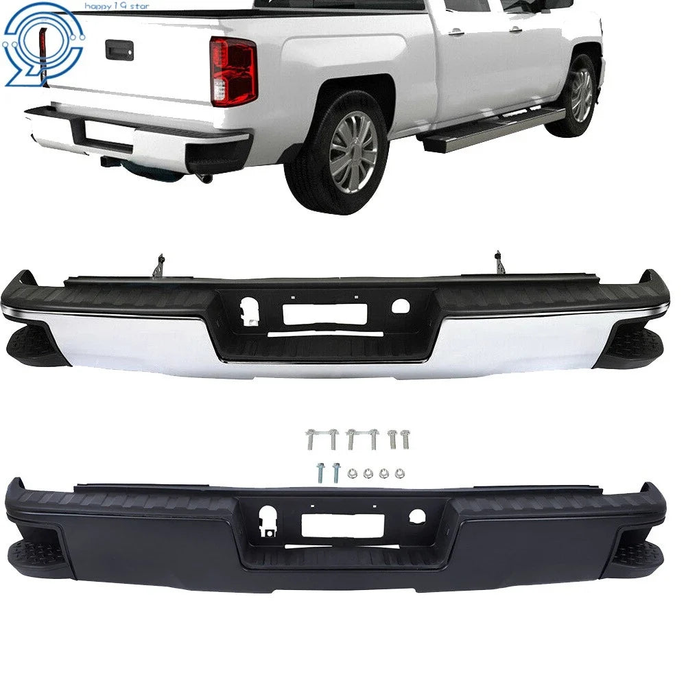 Steel Rear Step Bumper for Chevy Silverado/GMC Sierra 1500 (2014–2018)