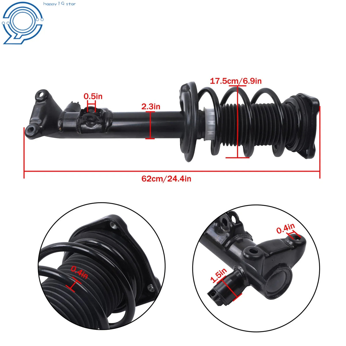 Front Strut Assemblies (2X) for Mercedes E-Class Coupe W204 W207 2009-2016
