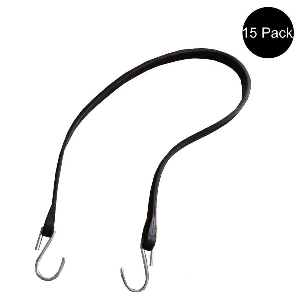 15 Pack Tarp Straps for Heavy Duty Use (41") Rubber Tie Down Bungee Cords