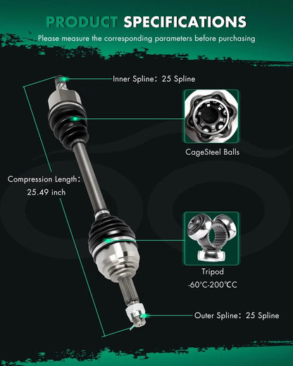 Front Left CV Axle Assembly for Nissan Cube Tiida Versa (2009–2014)