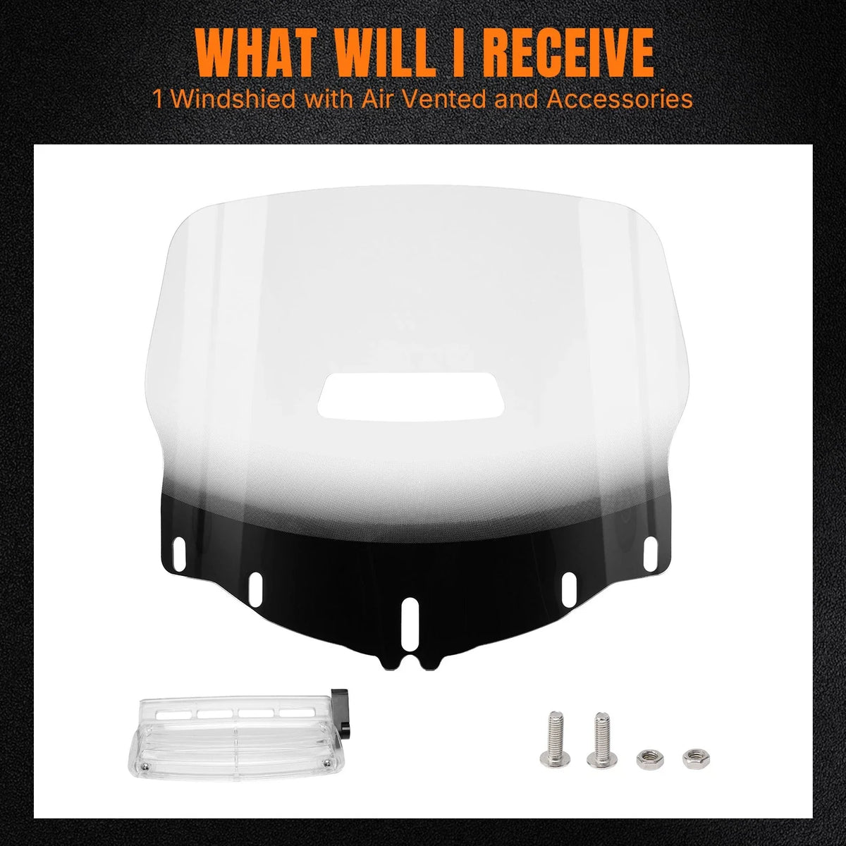 Clear Windshield with Air Vent for Honda Goldwing 1800 (2001-2017)