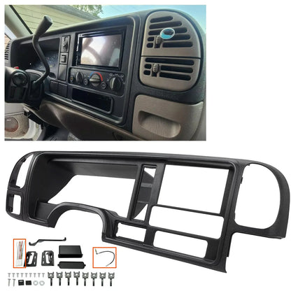 Double Din Wire Harness & Dash Kit Panel for GMC SUV Truck 1995-2002