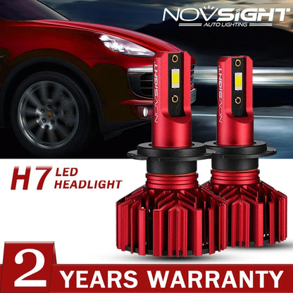 6500K H7 LED Headlight Bulbs for NOVSIGHT (12000LM, 60W, 9V-32V)