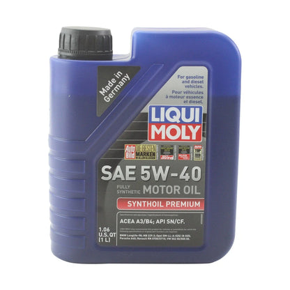 5L Liqui Moly Synthoil Premium 5W40 Engine Oil Change Kit for A3 Jetta (2006–2013)