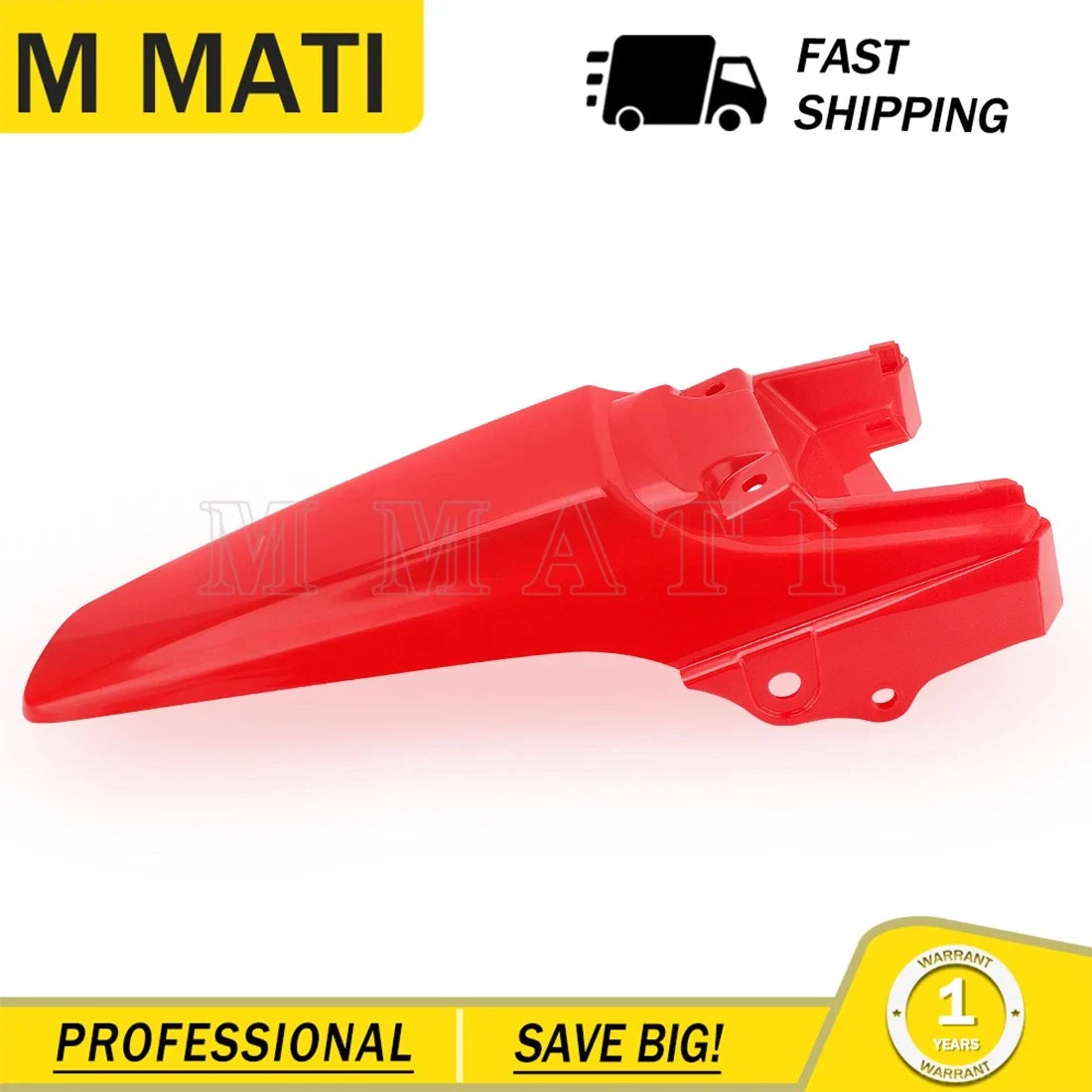 Red Plastic Rear Fender for Honda CRF80F CRF100F (2004–2008)