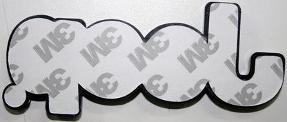 Chrome Emblem Tag with 3M Adhesive Sticker for Jeep Cherokee 2014-2023
