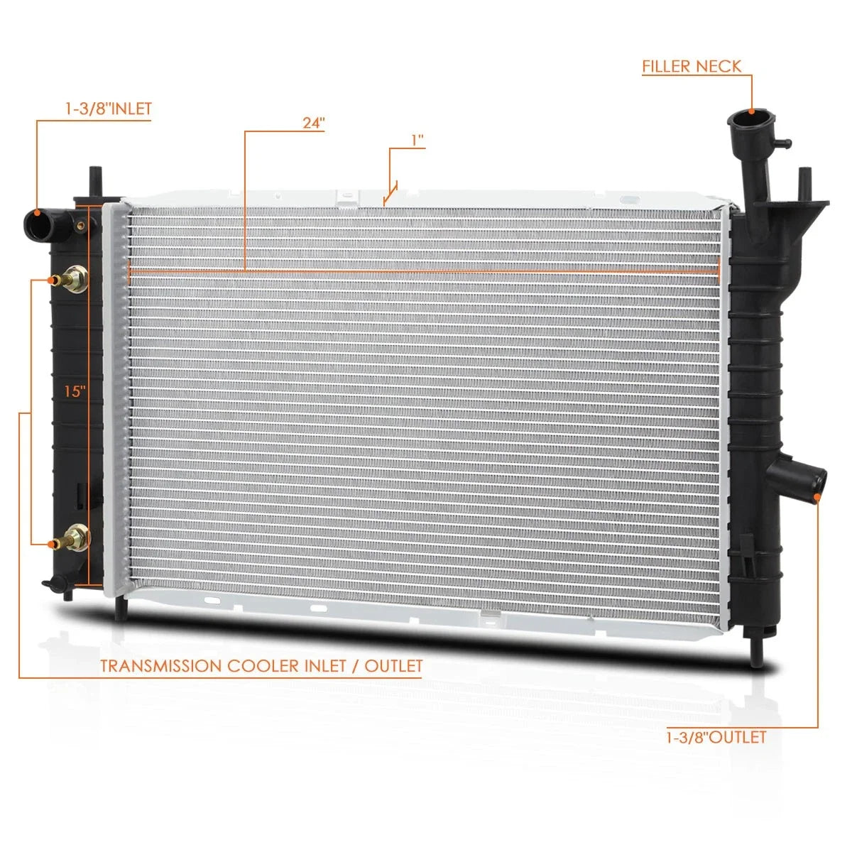 Aluminum OE Style Radiator for Ford Tempo/Ghia/Topaz (1992–1994) DPI-1322
