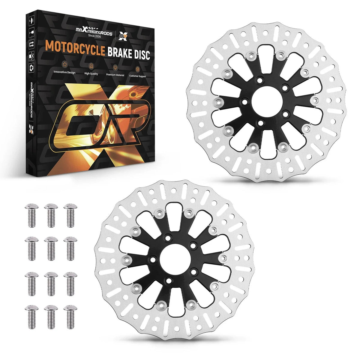 2X Floating 11.8 Front Brake Rotors for Harley-Davidson Touring (2008–2019)