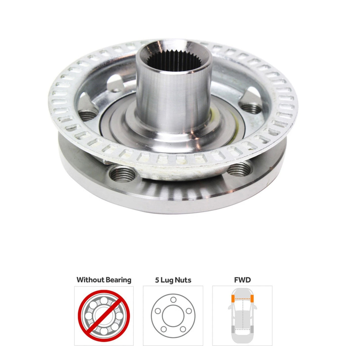 Wheel Hubs for Volkswagen Beetle (1998–2010) Front Left & Right with ABS Ring