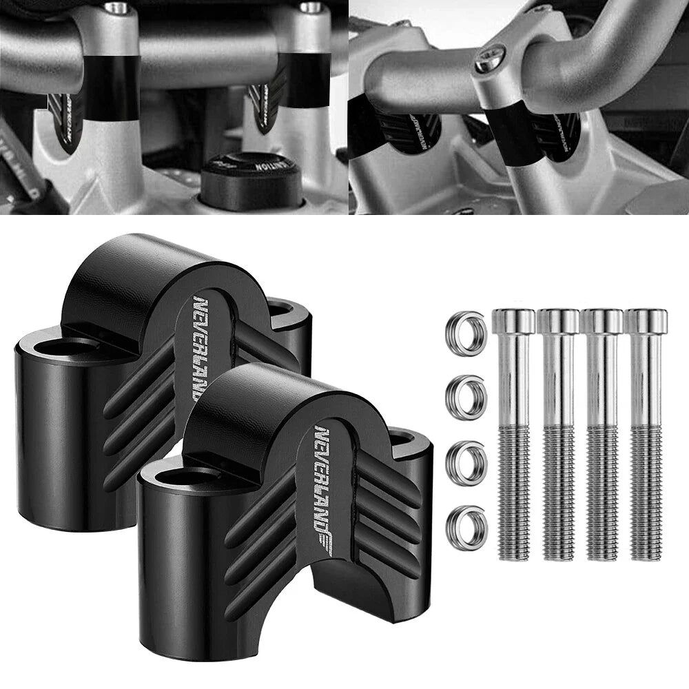 Motorcycle Handlebar Risers 28mm Mount Clamps for Pit Use