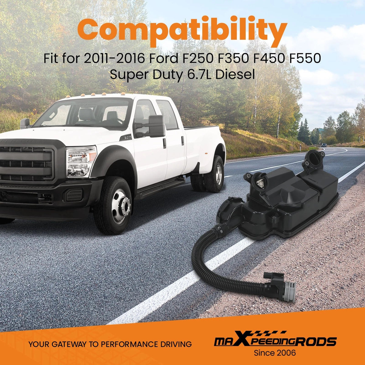 Powerstroke Diesel PCV Oil Separator Assembly for Ford Super Duty 6.7L (2011–2016)