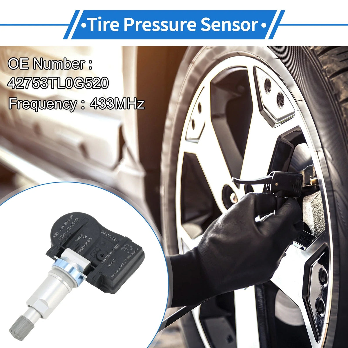 TPMS Sensor No. 42753TL0G520 for Honda Accord (2013–2018)