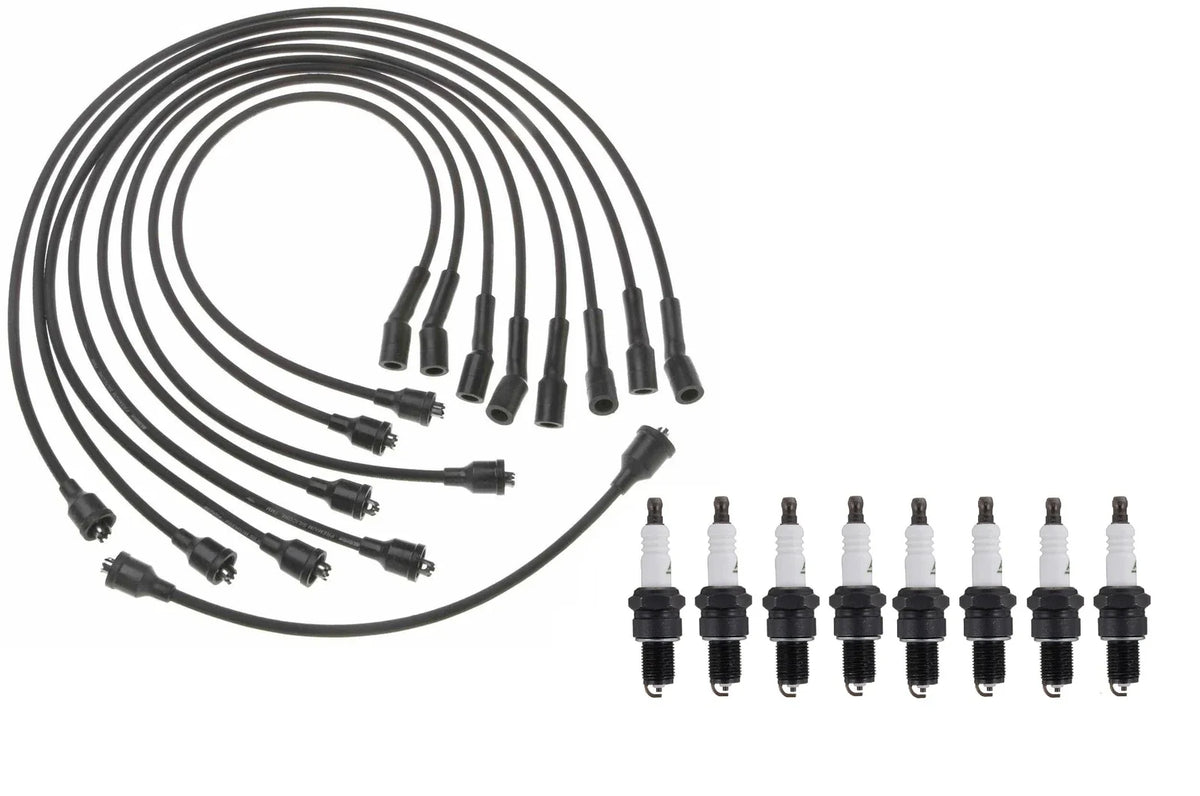 Ignition Wire Set & 8 ACDelco Spark Plugs for Chevy V8