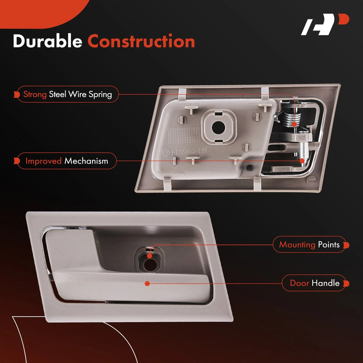 2X Front/Rear Stone Door Handle for Crown Victoria 2006–2011