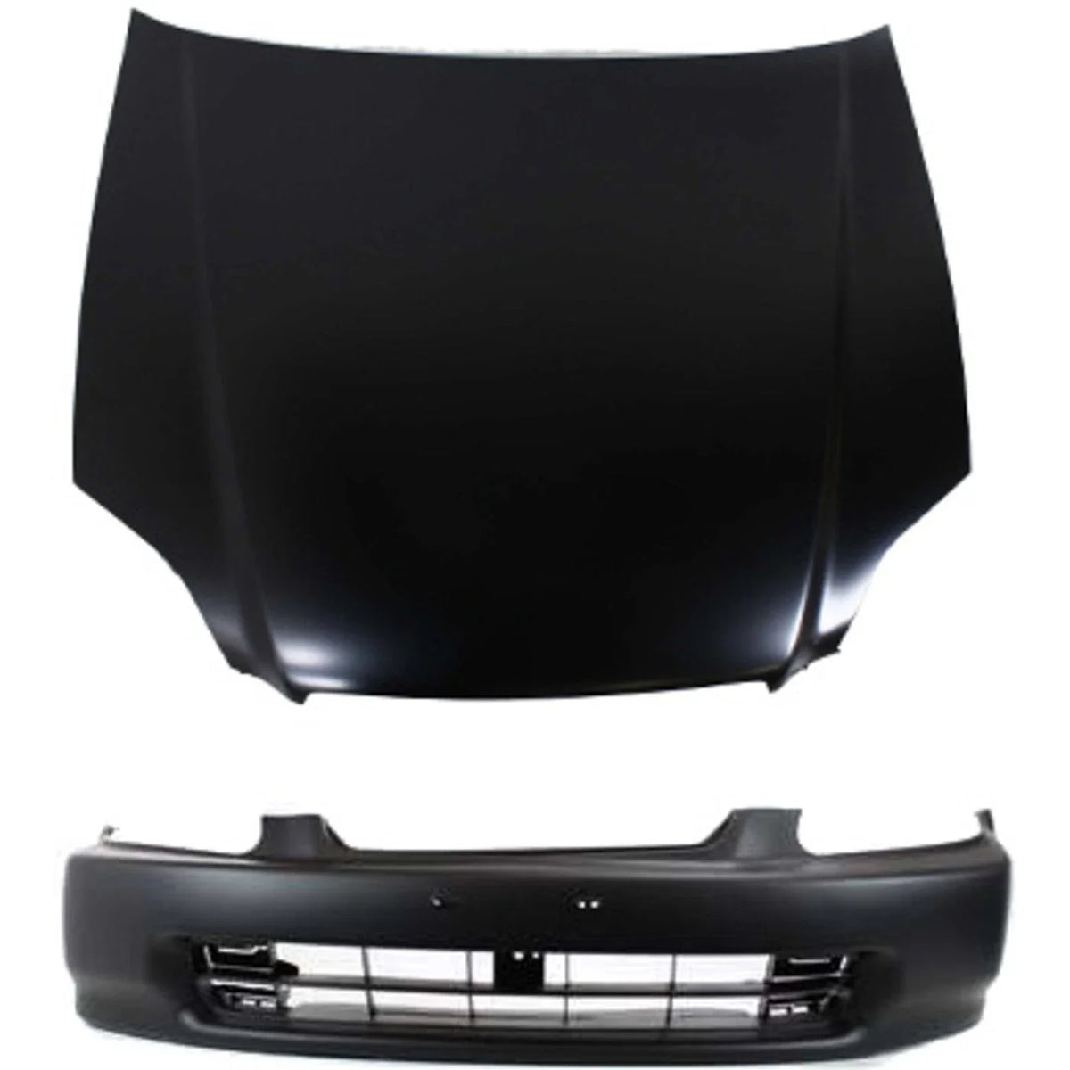 Bumper Cover Kit for Honda Civic (1996–1998) Front Primed Plastic 2pc