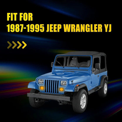 2X Smoked Lens DRL Turn Signal w/ Amber LED for Jeep Wrangler YJ (1987–1995)