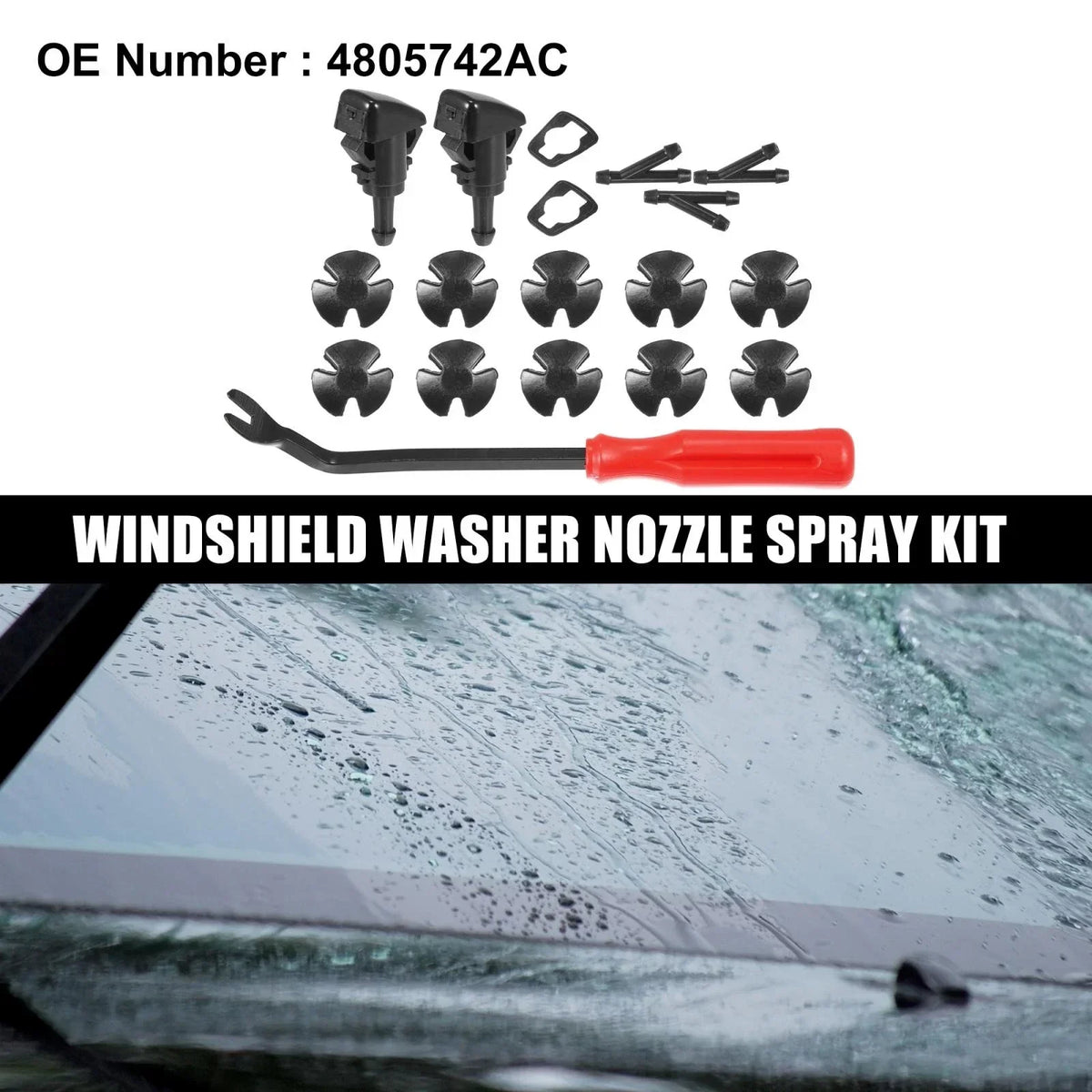 Set of 18 Front Washer Nozzles for 2006-2010 Dodge Charger