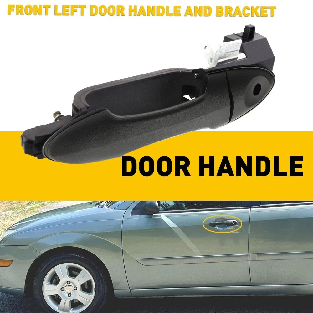 Exterior Door Handle for Ford Focus (2000–2007) - Front Left Driver, Black