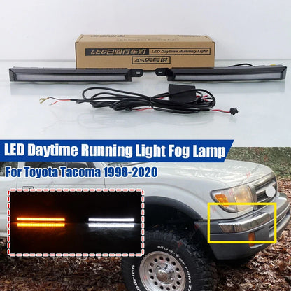 Daytime Running Light LED Fog Lamp w/ Turn Signal for Toyota Tacoma 1998–2020