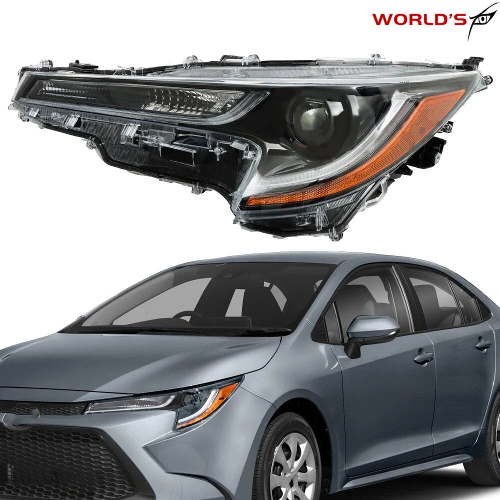 Headlight Assembly for Toyota Corolla L LE (2020–2021) Halogen Driver