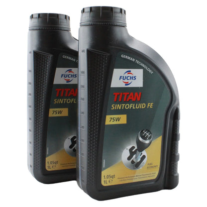 Fuchs TITAN SINTOFLUID FE SAE 75W Manual Transmission Fluid 1L - 2 Pack