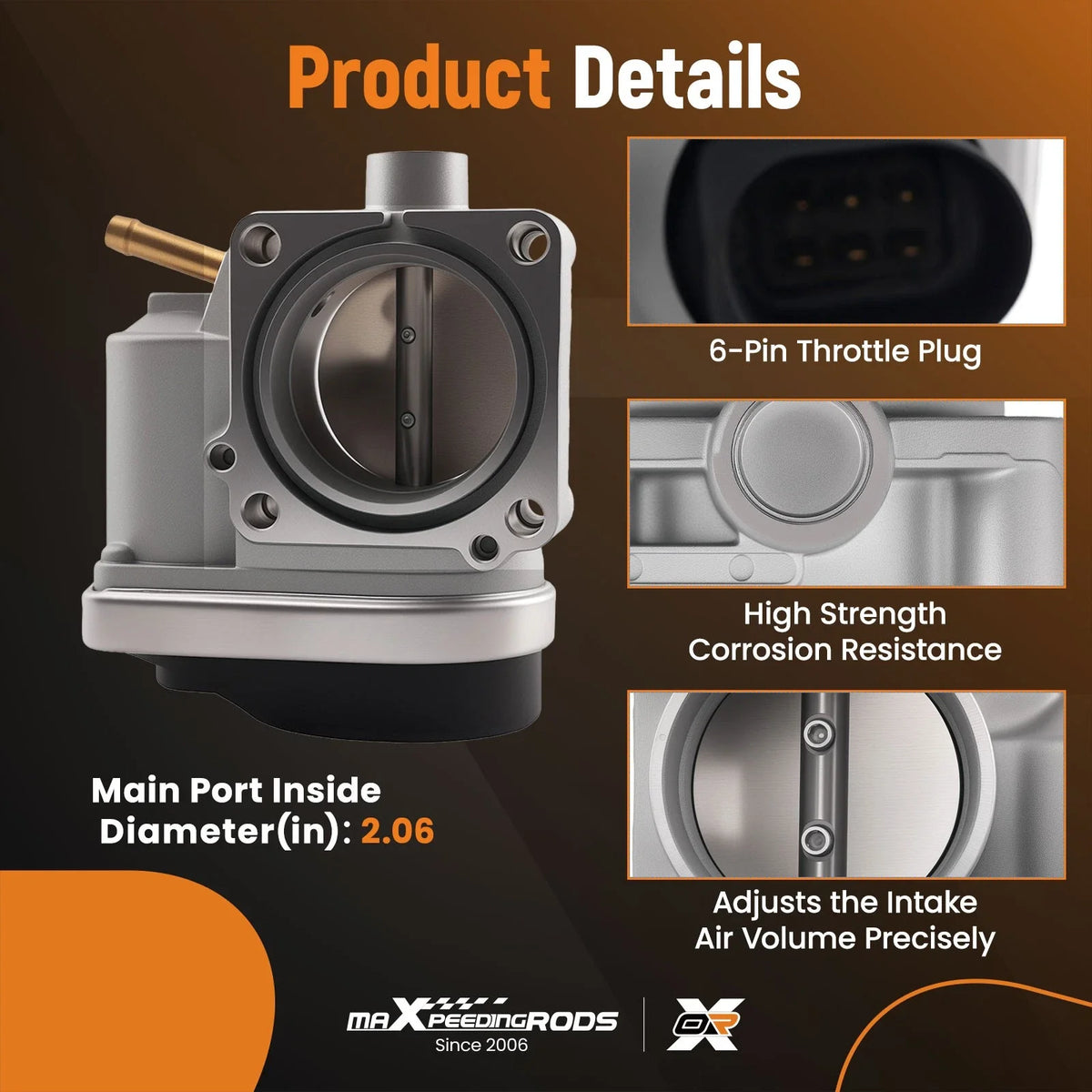 Throttle Body for Mini Cooper Base Hatchback 1.6 (2002–2006)
