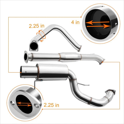 Catback Exhaust System 3.0 V6 for Mitsubishi Eclipse GT 2000–2005