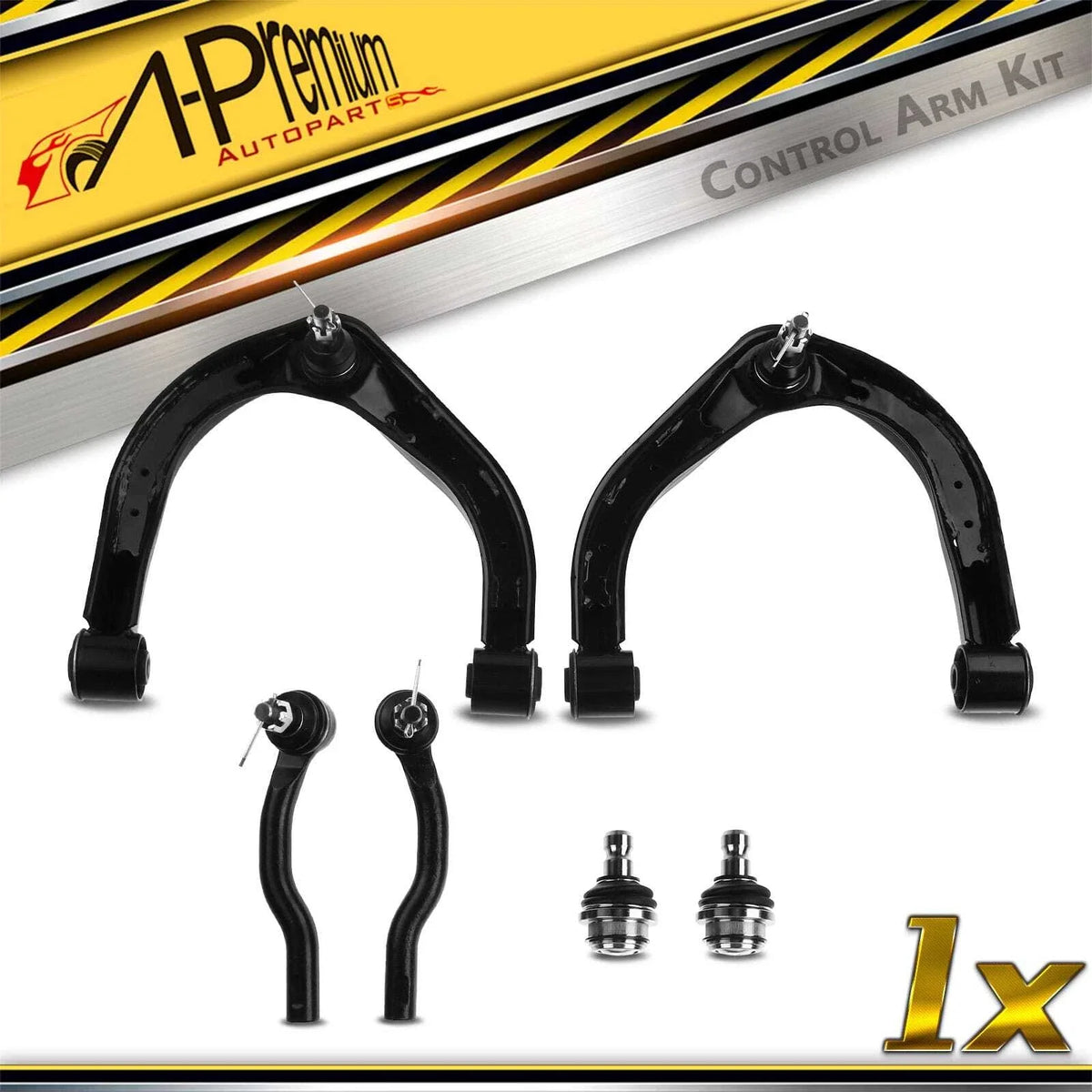6X Front Control Arm with Ball Joint Tie Rod End for Nissan Titan Armada (2004–2023)