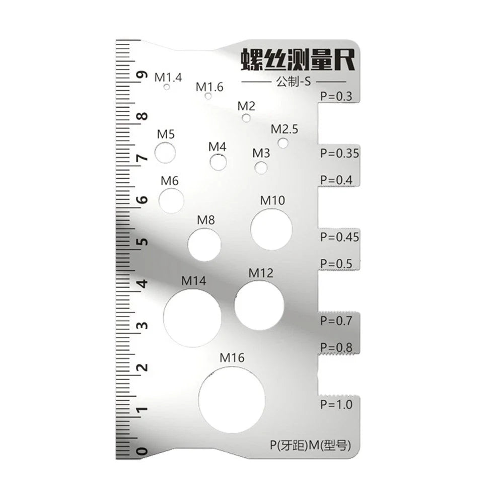 Pitch Measurement Gauge Screw Tool for Industrial Specifications