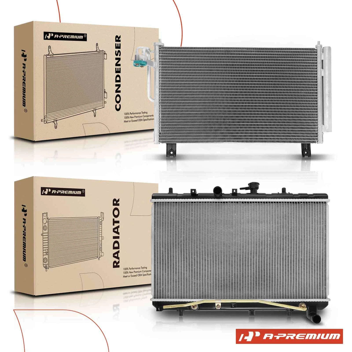 Radiator & AC Condenser Cooling Kit for Kia Rio (2003–2005)