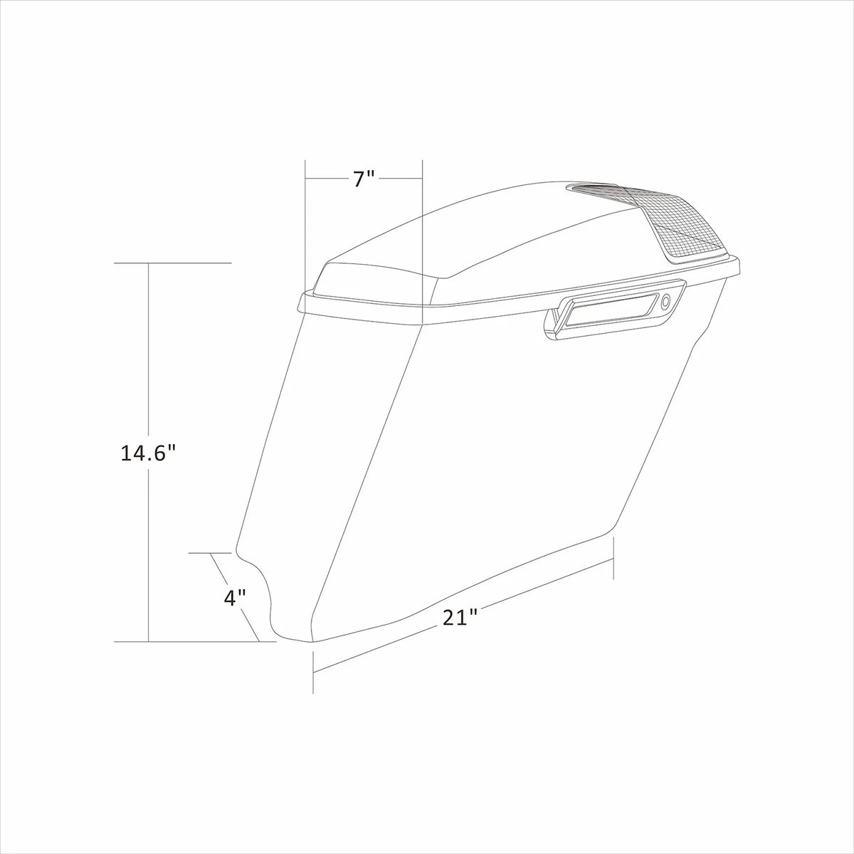 Hard Saddlebags Speaker Lid for Harley Street Road Glide (2014–2023)