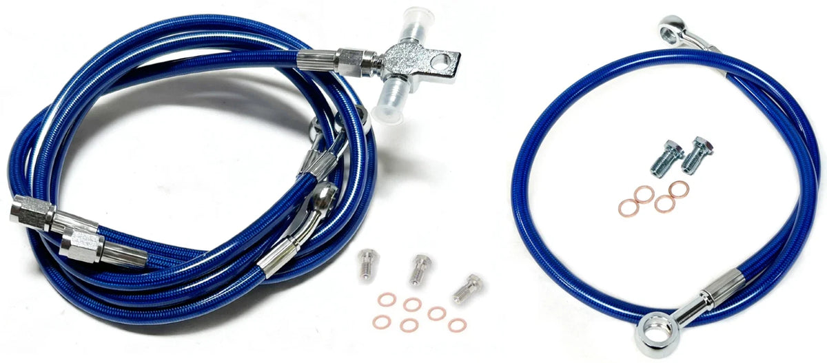 Streamline Steel Braided Brake Lines for Raptor 700 (2006–2015) +2" Front +12" Rear