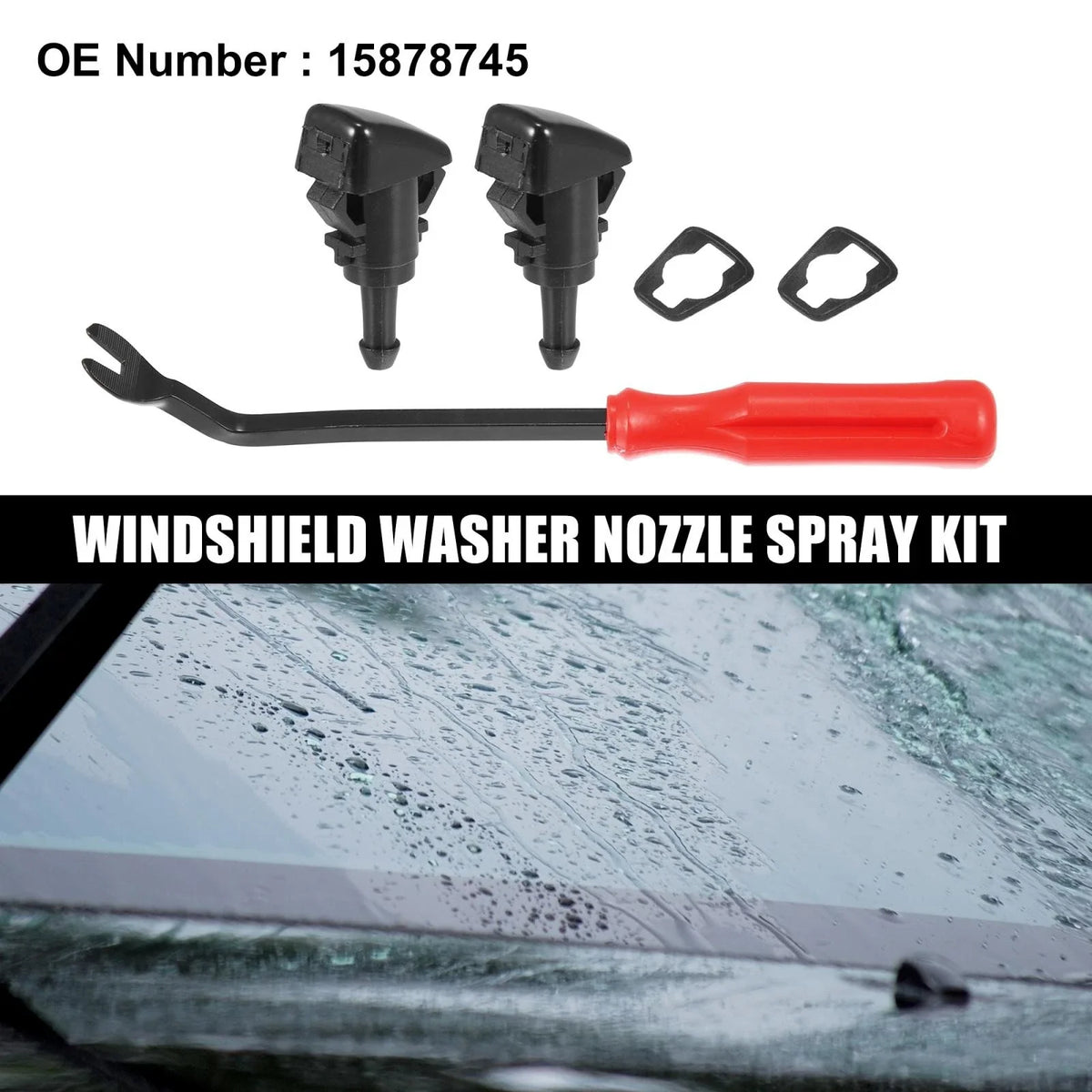 5pcs Front Windshield Washer Nozzle Kit 15878745 for Envoy Trailblazer (2002–2009)