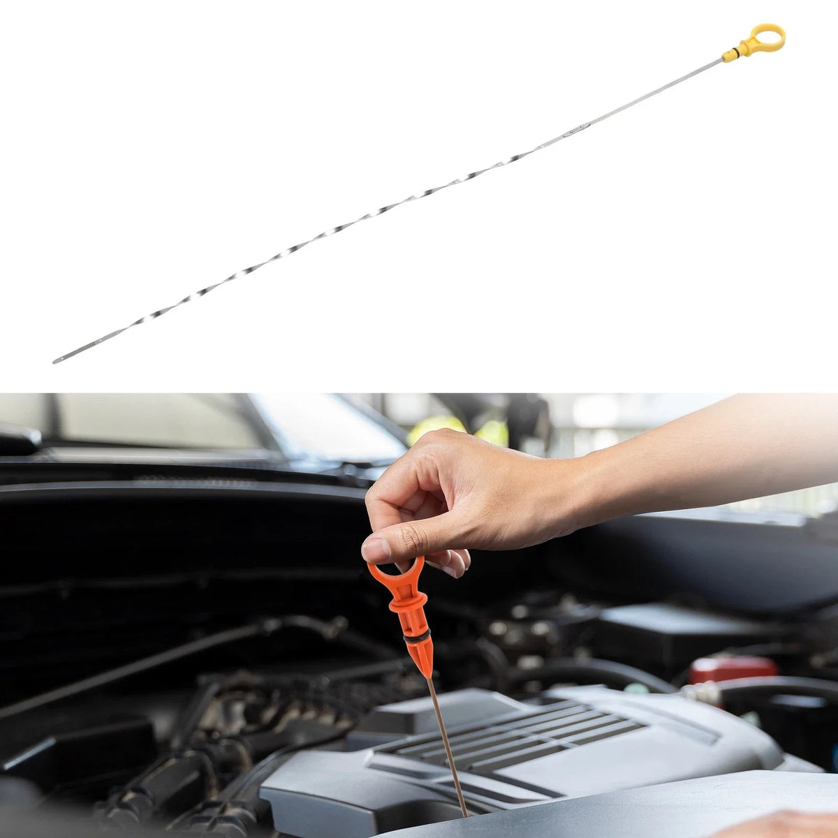 Oil Dipstick No. 918655 for Ford F-150 V8 4.6L (2007–2008) Yellow