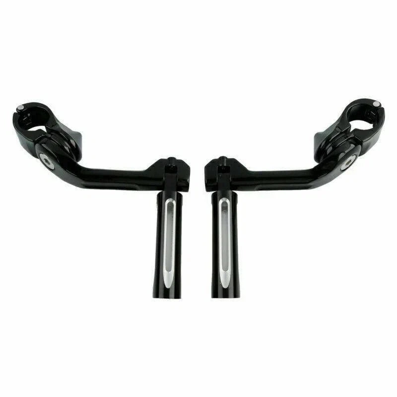 Foot Peg Clamps 1 1/4" Black for Harley Davidson