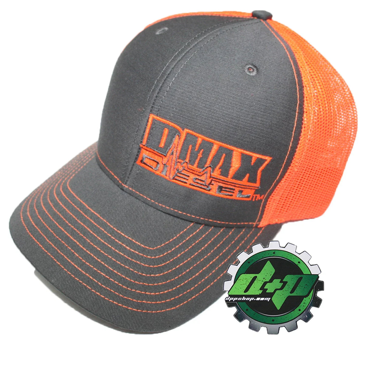 Bright Neon Orange Mesh Trucker Hat for Diesel Lovers