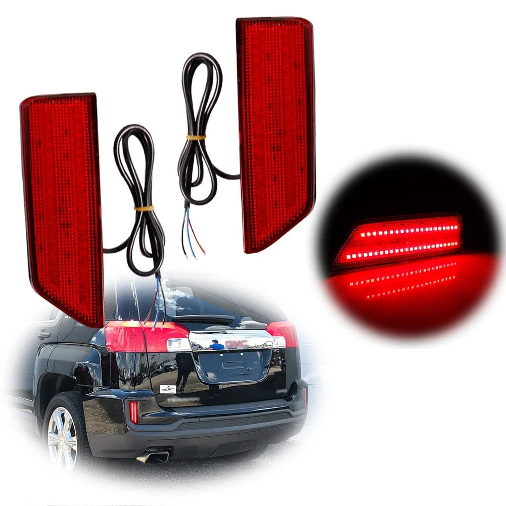 Set of 2 LED Rear Bumper Reflector Tail Lights for GMC Terrain (2016–2017)