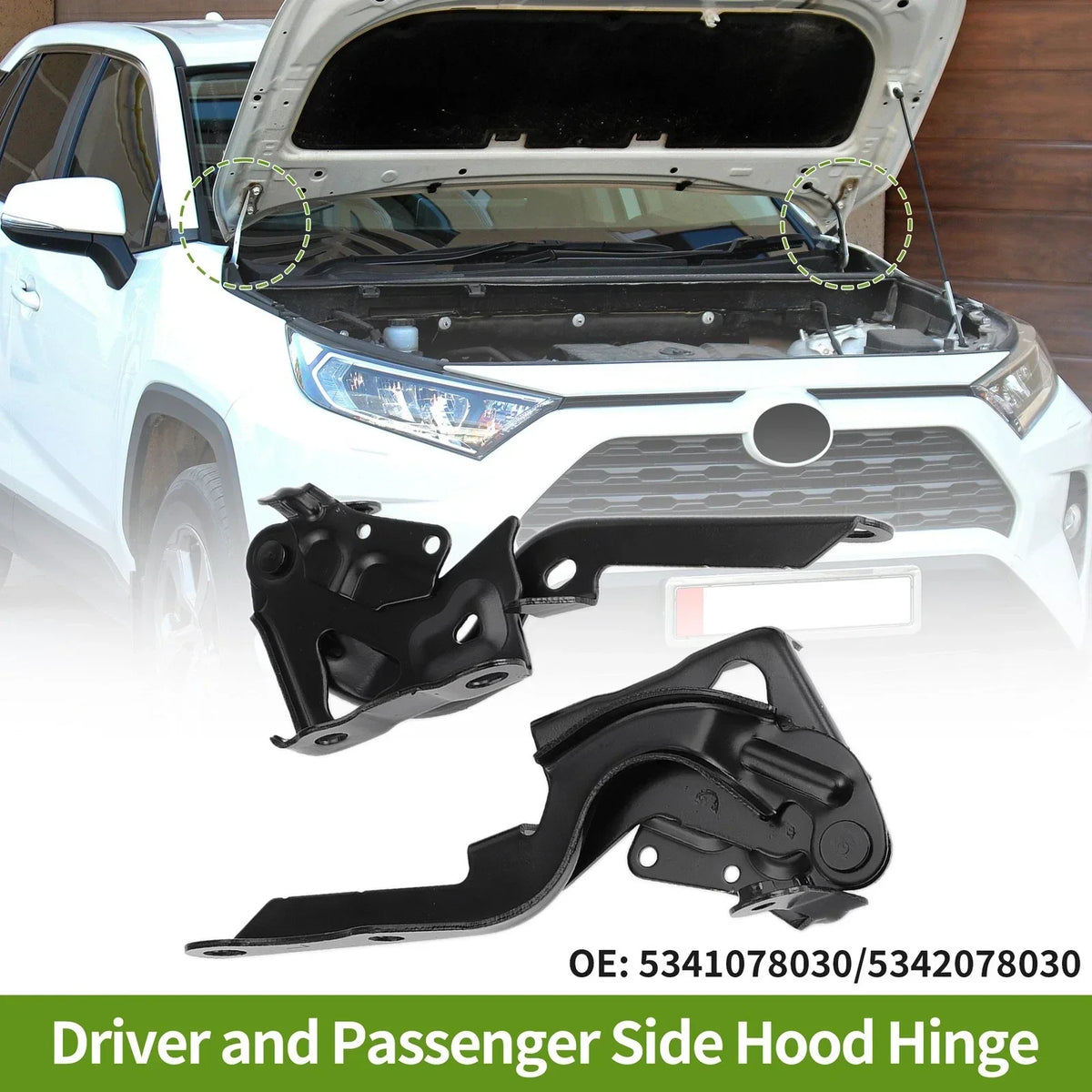1 Pair of Hood Hinges for 2015-2018 Lexus NX200t Front Bonnet