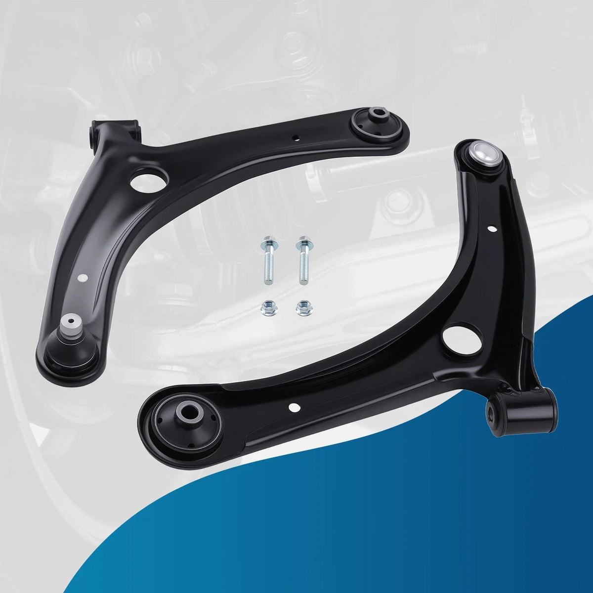 2X Front Lower Control Arms with Ball Joints for Patriot Caliber Compass (2007–2017)