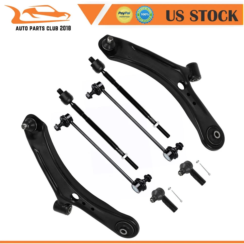Set of 8 Front Lower Control Arms & Ball Joints for Suzuki SX4 (2007–2013)