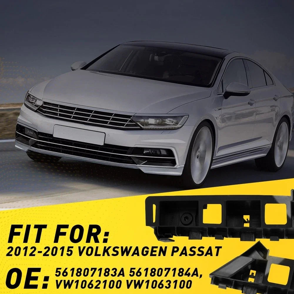 Front Bracket Set for Bumper Retainer on Volkswagen Passat 2012-2015