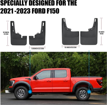 Mud Flaps Set of 4 Splash Guards for 2021-2024 Ford F-150
