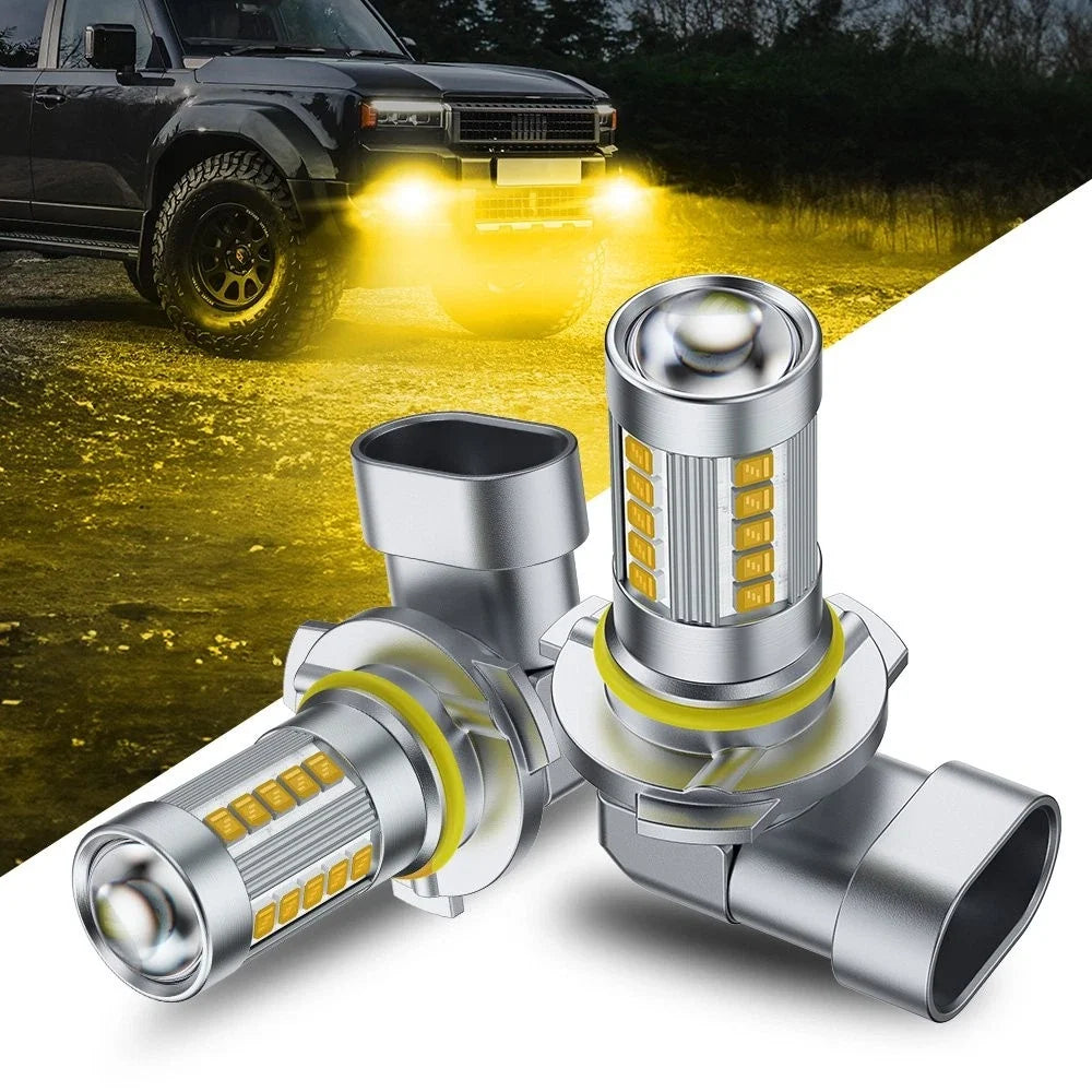 H10 9145 9140 LED Fog Light Bulbs for Ford F150 (1999–2019) 3000K Yellow