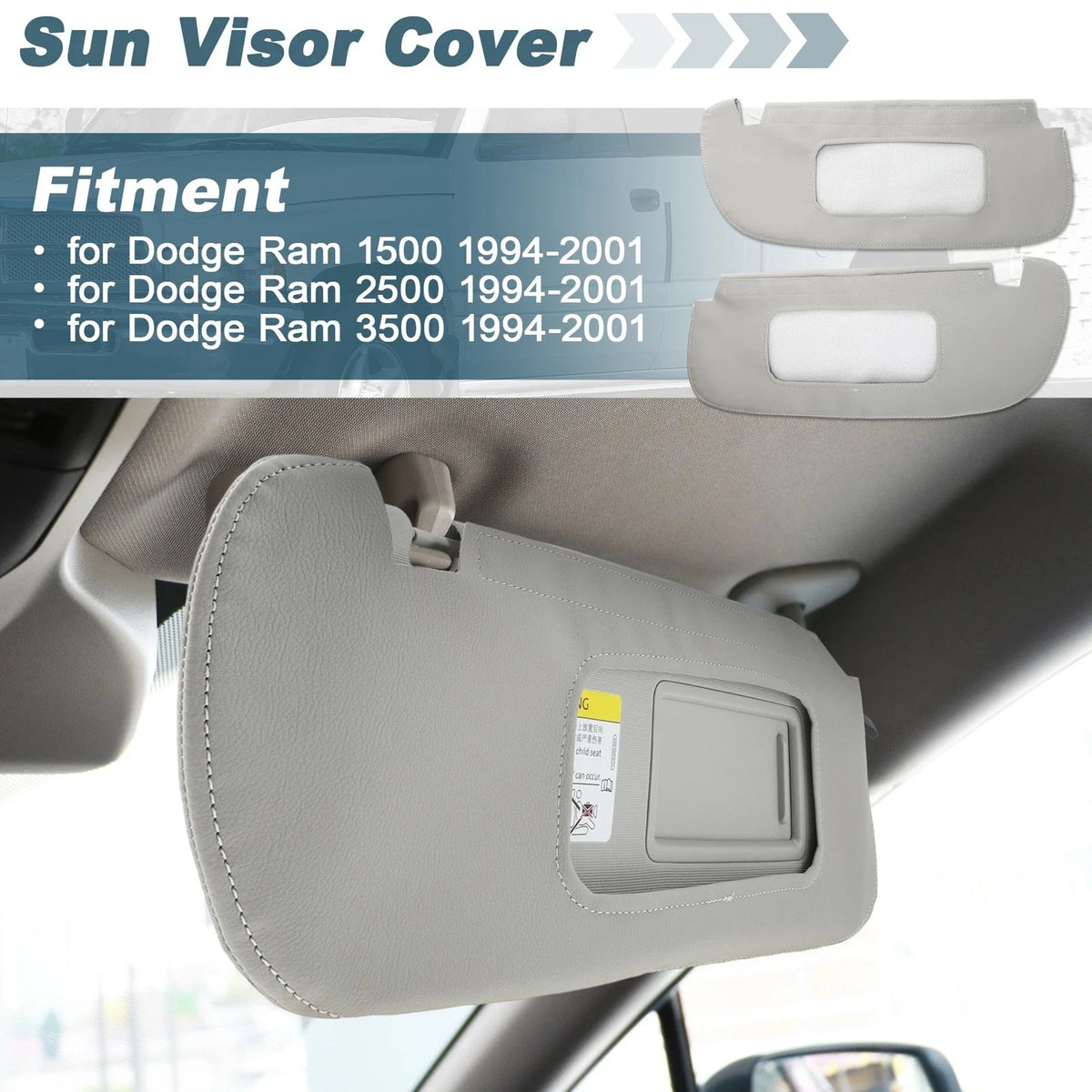 Sun Visor Cover for Dodge Ram 1500 2500 (1994–2001)