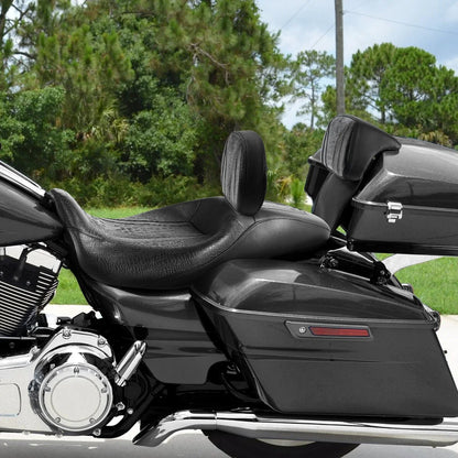 Driver Passenger Seat & Backrest Pad for Harley Road Electra Glide (2014–2023)